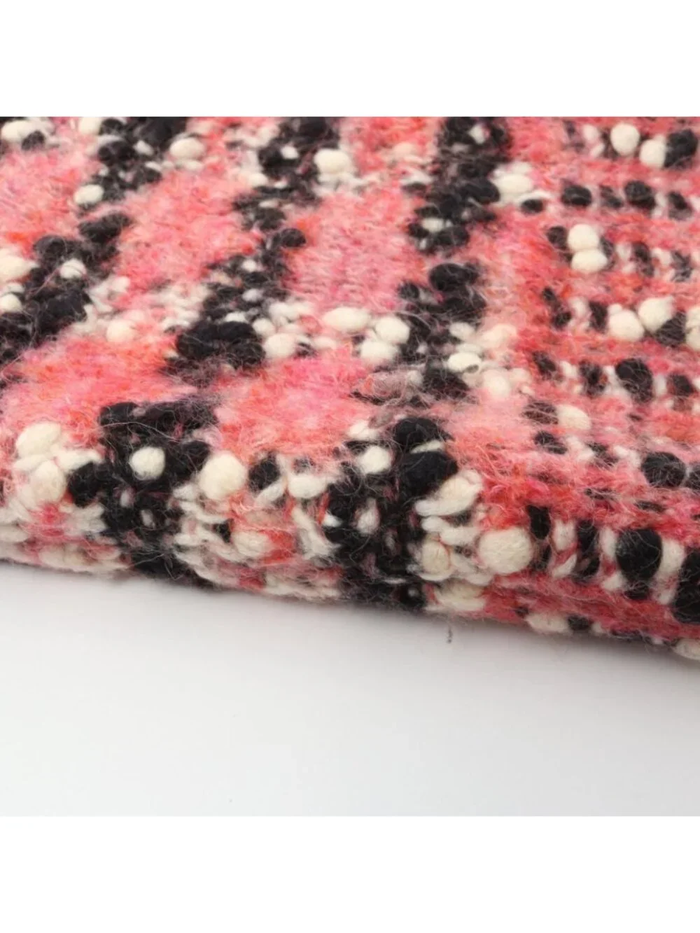 Chanel Cardigan CC Logo Button Pink Wool Long
